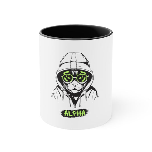 Alpha Cat Coffee Mug, 11oz
