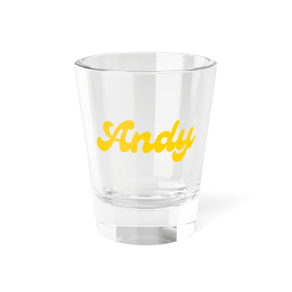 Andy Text Shot Glass