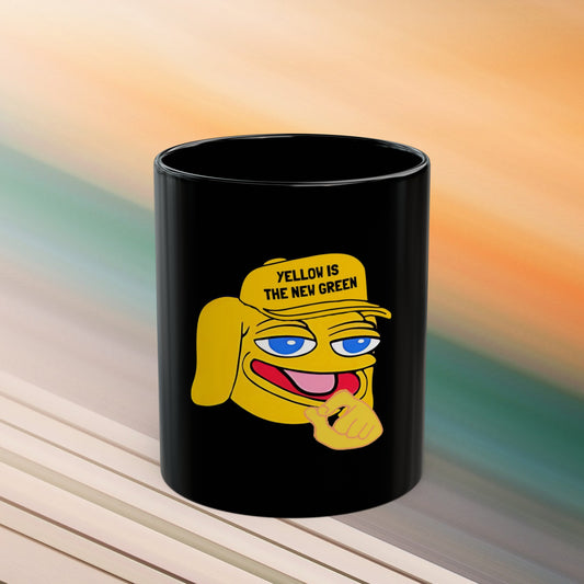 Yellow Hat Black Mug