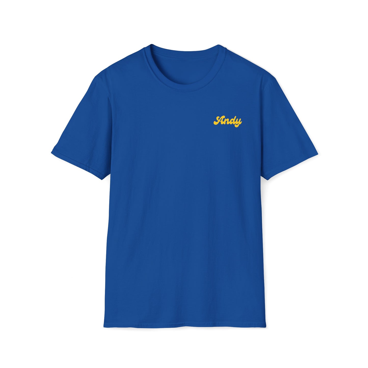 Andy OG Text Pocket and Back Logo Unisex T-Shirt