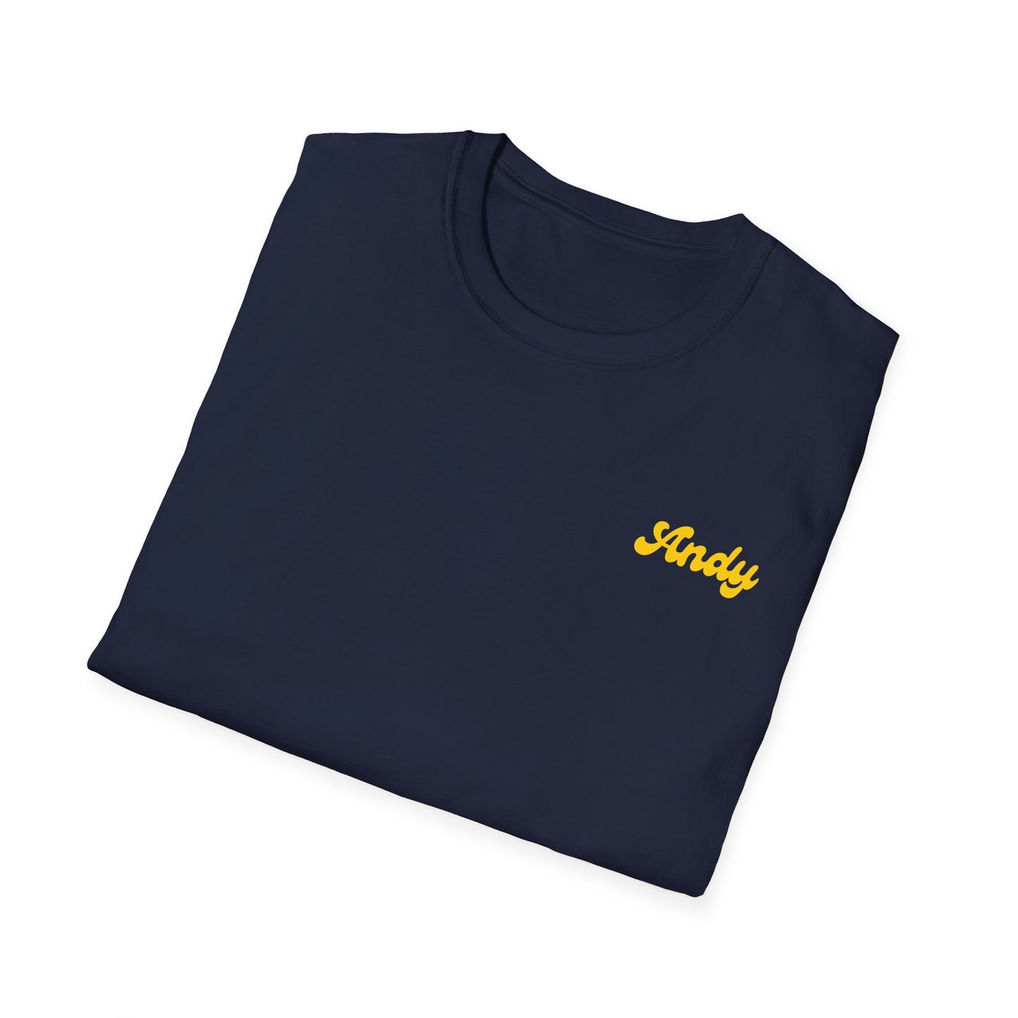 Andy OG Text Pocket and Back Logo Unisex T-Shirt