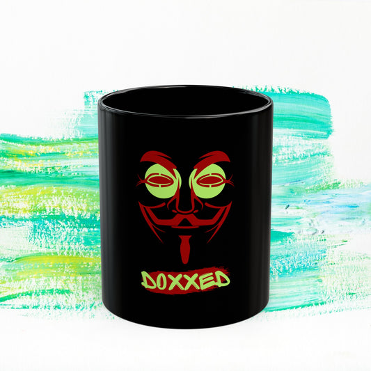 Doxxed Black Mug