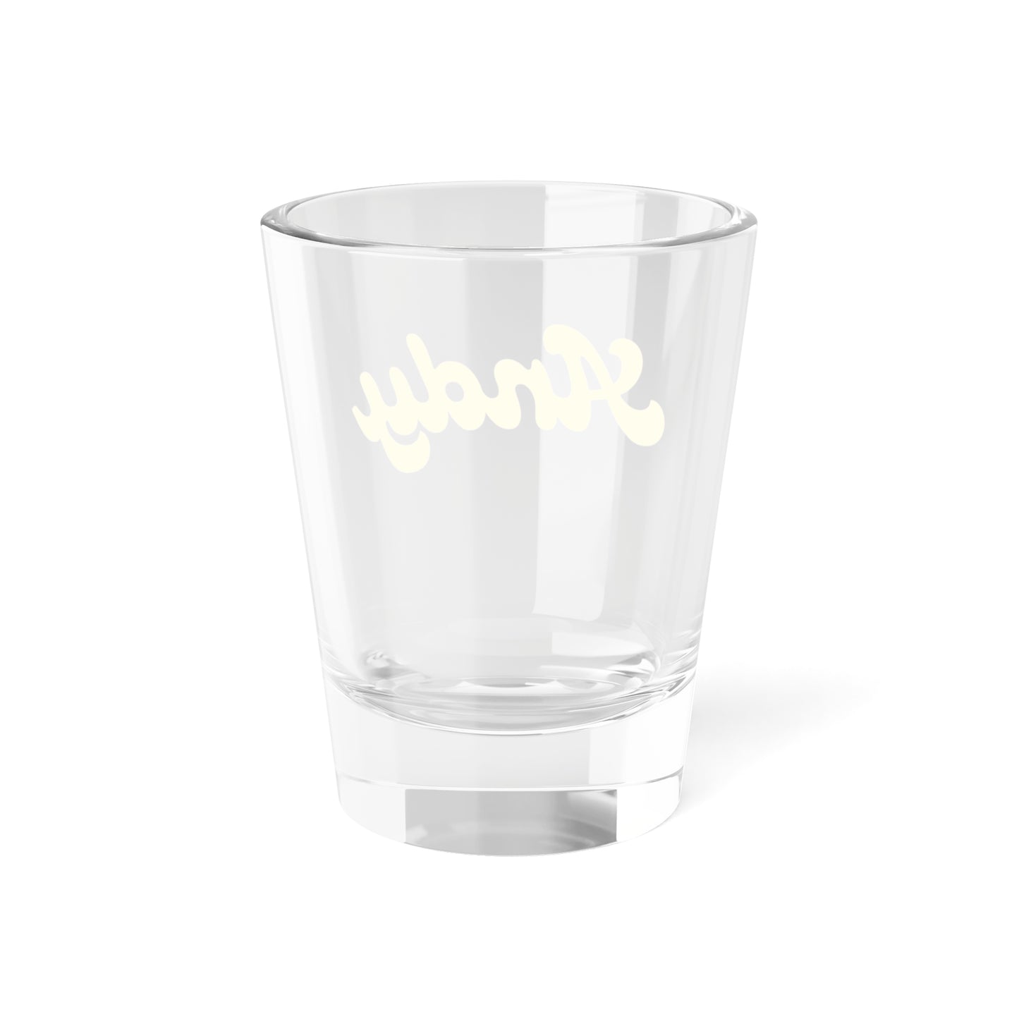 Andy Text Shot Glass